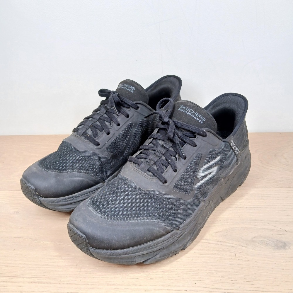 Skechers Slip-ins Sneakers Max Cushioning Mens 14 WW Black Comfort Walking